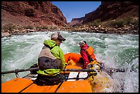 Raft in whitewater on Colorado River. Grand Canyon National Park, Arizona ( color)