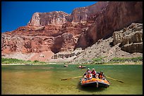 Rafts and Nankoweap cliffs. Grand Canyon National Park, Arizona ( color)