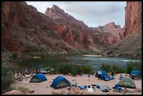 President Harding camping site along the Colorado River during a multi-day Grand Canyon rafting expedition. Grand Canyon National Park, Arizona ( color)