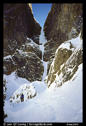 Snow traverse and headwall of Polar Circus. Canada