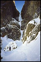 Snow traverse and headwall of Polar Circus. Canada (color)