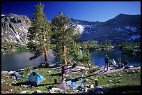 Camping near Woods Lake. Kings Canyon National Park, California (color)