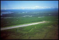 Above the Talkeetna airport. The Alaska range looks close, because it rises so abrupty above the plain. Alaska ( color)