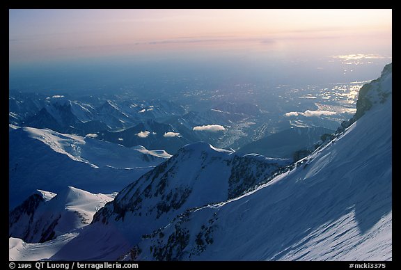 The next day, I would cross the gully and climb the ridge. Denali, Alaska (color)