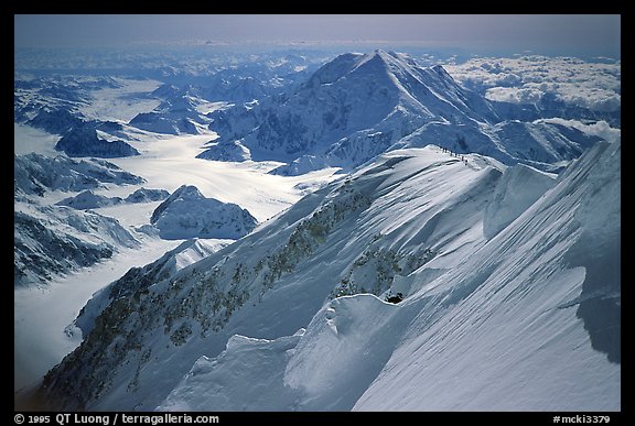 Summit ridge of Mt McKinley. Denali, Alaska