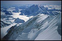 Summit ridge of Mt McKinley. Denali, Alaska