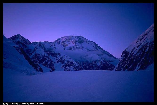 My last vision of the mountain (through the East Fork of the Kahilna Glacier). Denali, Alaska (color)