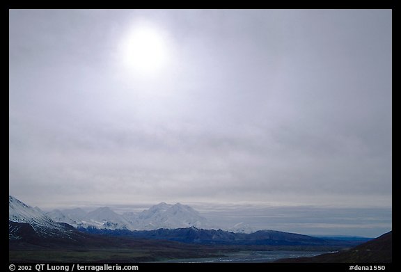 Halo above Alaska Range. Denali National Park, Alaska, USA.