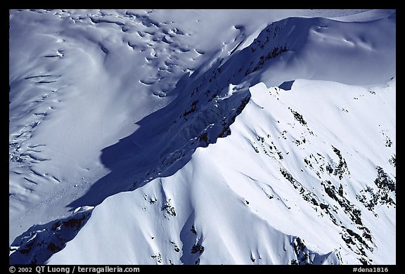 Mountain ridge and glacier. Denali National Park, Alaska, USA.