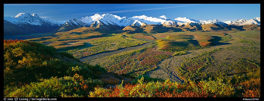 Passing of seasons in Alaska mountains. Denali National Park (color)