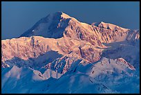 Mt McKinley, winter sunrise. Denali National Park, Alaska, USA.