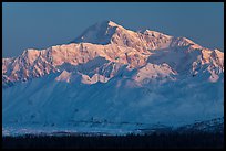 Denali, winter sunrise. Denali National Park, Alaska, USA. (color)