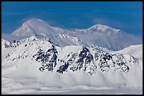 Mt McKinley rises above Alaska range in winter. Denali National Park ( color)