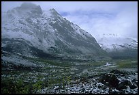 Fresh snow near Arrigetch Peaks. Gates of the Arctic National Park ( color)