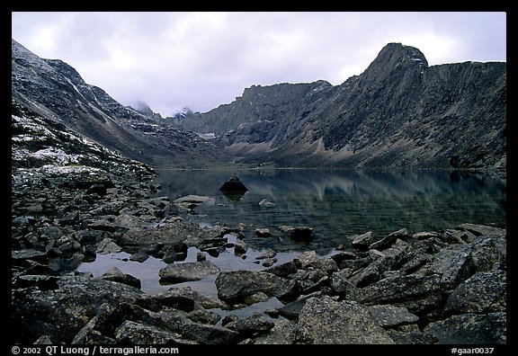 Lake II in Aquarius Valley near Arrigetch Peaks. Gates of the Arctic National Park (color)
