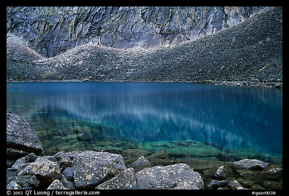 Lake in Aquarius Valley near Arrigetch Peaks. Gates of the Arctic National Park (color)