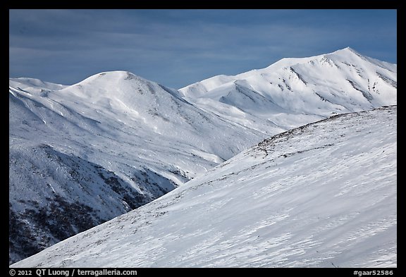 Brooks Range near Aitigun Pass in winter. Gates of the Arctic National Park, Alaska, USA.