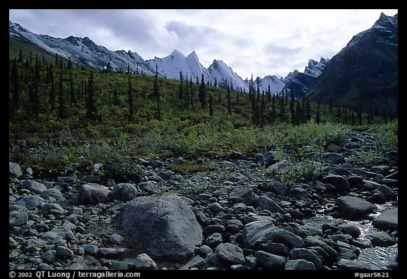 Arrigetch Creek and Peaks. Gates of the Arctic National Park (color)