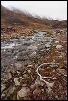 Antler, creek, and continental divide peaks. Gates of the Arctic National Park ( color)