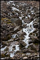 Stream cascading steeply. Gates of the Arctic National Park ( color)