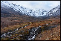 Streams and continental divide peaks. Gates of the Arctic National Park ( color)