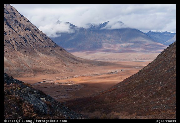 North slope mountains and valleys in autumn. Gates of the Arctic National Park, Alaska, USA.