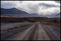 Road and Three River Mountain, Anaktuvuk Pass. Gates of the Arctic National Park ( color)