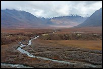 Aerial view of Inukpasugruk Creek. Gates of the Arctic National Park ( color)