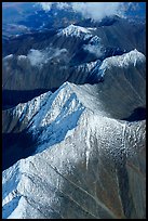 Aerial view of snowy peaks. Gates of the Arctic National Park ( color)