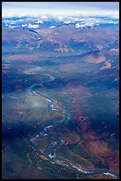 Aerial view of North Fork Koyukuk River. Gates of the Arctic National Park ( color)