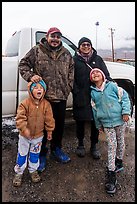 Nuamiunt family, Anaktuvuk Pass Airport. Gates of the Arctic National Park ( color)