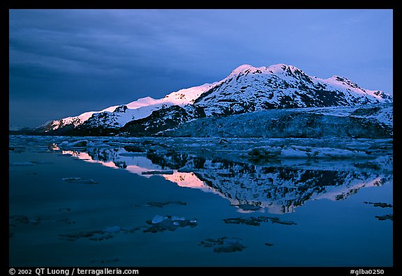 Mt Parker reflected in West arm. Glacier Bay National Park, Alaska, USA.