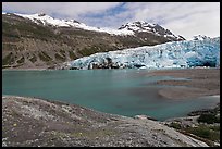 Reid Inlet and Reid Glacier. Glacier Bay National Park, Alaska, USA. (color)