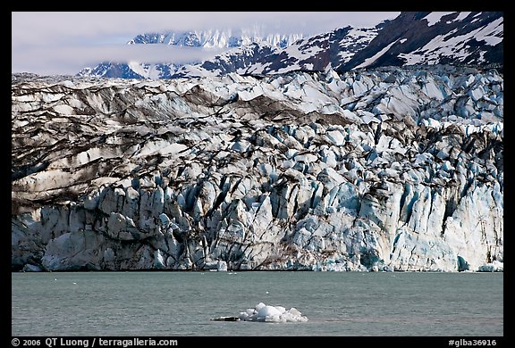 Iceberg and ice face of Lamplugh glacier. Glacier Bay National Park (color)
