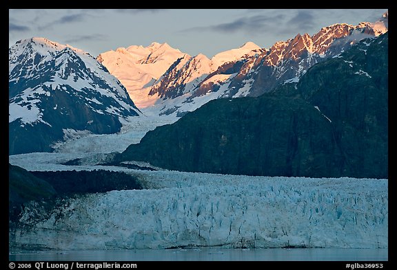 Mount Fairweather and Margerie Glacier, sunrise. Glacier Bay National Park (color)