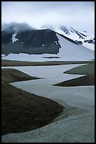 Snow is still present in early summer, Valley of Ten Thousand smokes. Katmai National Park ( color)