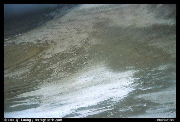 Patterns of melting snow, Valley of Ten Thousand smokes. Katmai National Park (color)