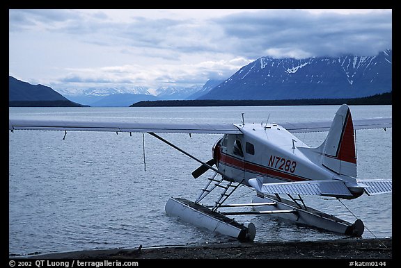 Floatplane in Naknek lake. Katmai National Park (color)
