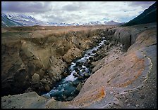 Colorful ash and Lethe River gorge,  Valley of Ten Thousand smokes. Katmai National Park ( color)