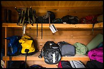 Inside Gear Cache, Brooks Camp. Katmai National Park ( color)