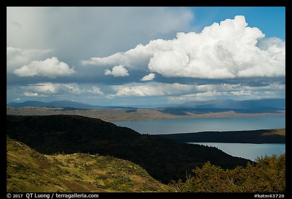 Clouds and shadows above Naknek Lake. Katmai National Park (color)