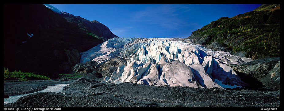 Terminus of Exit Glacier. Kenai Fjords  National Park (color)