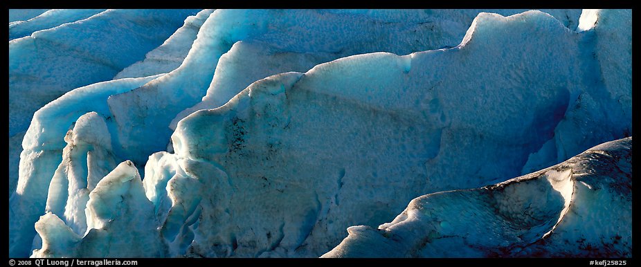Ice fins on Exit Glacier. Kenai Fjords National Park, Alaska, USA.
