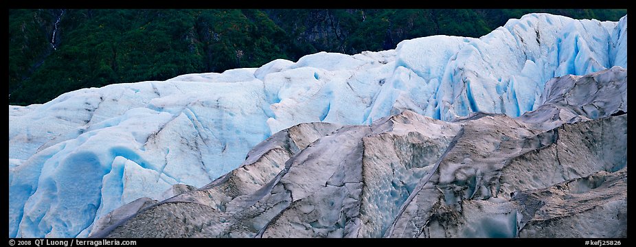 Two ice colors on Exit Glacier. Kenai Fjords National Park (color)