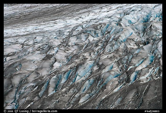 Crevassed Exit glacier section. Kenai Fjords National Park, Alaska, USA.