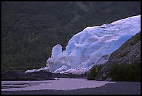 Exit Glacier from glacial plain. Kenai Fjords National Park, Alaska, USA. (color)