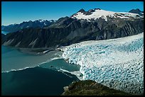 Aerial View of Aialik Glacier and mountains. Kenai Fjords National Park ( color)