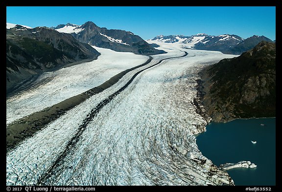 Picture/Photo: Aerial View of Bear Glacier. Kenai Fjords National Park
