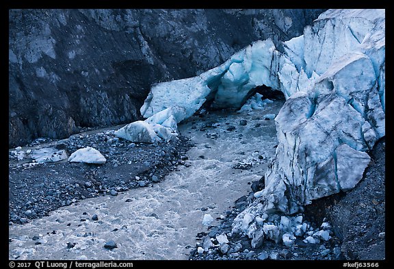 Terminus of Exit Glacier, 2016. Kenai Fjords National Park (color)