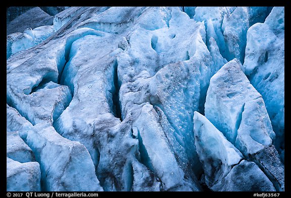 Crevasses on Exit Glacier. Kenai Fjords National Park (color)